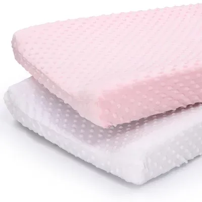 The Peanutshell /White Minky Dot 2-pc. Changing Pad Cover