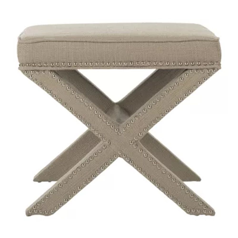 Palmer Nailhead Trim  Footstool