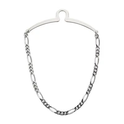 Rhodium-Plated Tie Chain