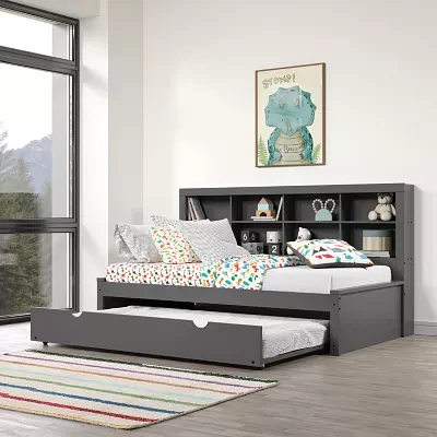 Bookcase Twin Daybed with Twin Trundle