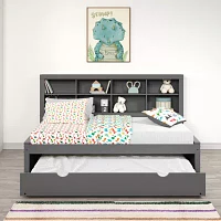 Bookcase Twin Daybed with Twin Trundle