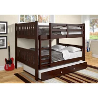 Austin Mission Full over Full Bunk Bed with Twin Trundle