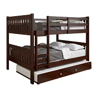 Austin Mission Full over Full Bunk Bed with Twin Trundle