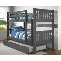 Austin Mission Twin over Twin Bunk Bed with Twin Trundle