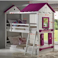 Sweetheart Twin over Twin Bunkbed