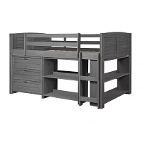 Louver Twin Modular Low Loft Bed