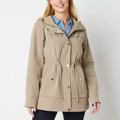 St. John's Bay Womens Removable Hood Midweight Anorak