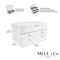 Mele And Co Fairhaven  White Jewelry Box