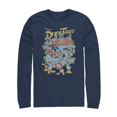 Mens Long Sleeve Duck Tales Graphic T-Shirt