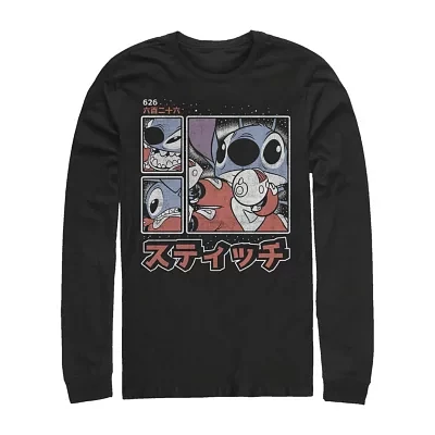 Mens Long Sleeve Stitch Graphic T-Shirt