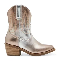 Madden Girl Little & Big Girls Trooper Stacked Heel Cowboy Boots