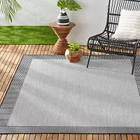 Nicole Miller Country Landry Bordered Outdoor Rectangular Area Rug
