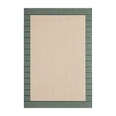 Nicole Miller Country Landry Bordered Outdoor Rectangular Area Rug