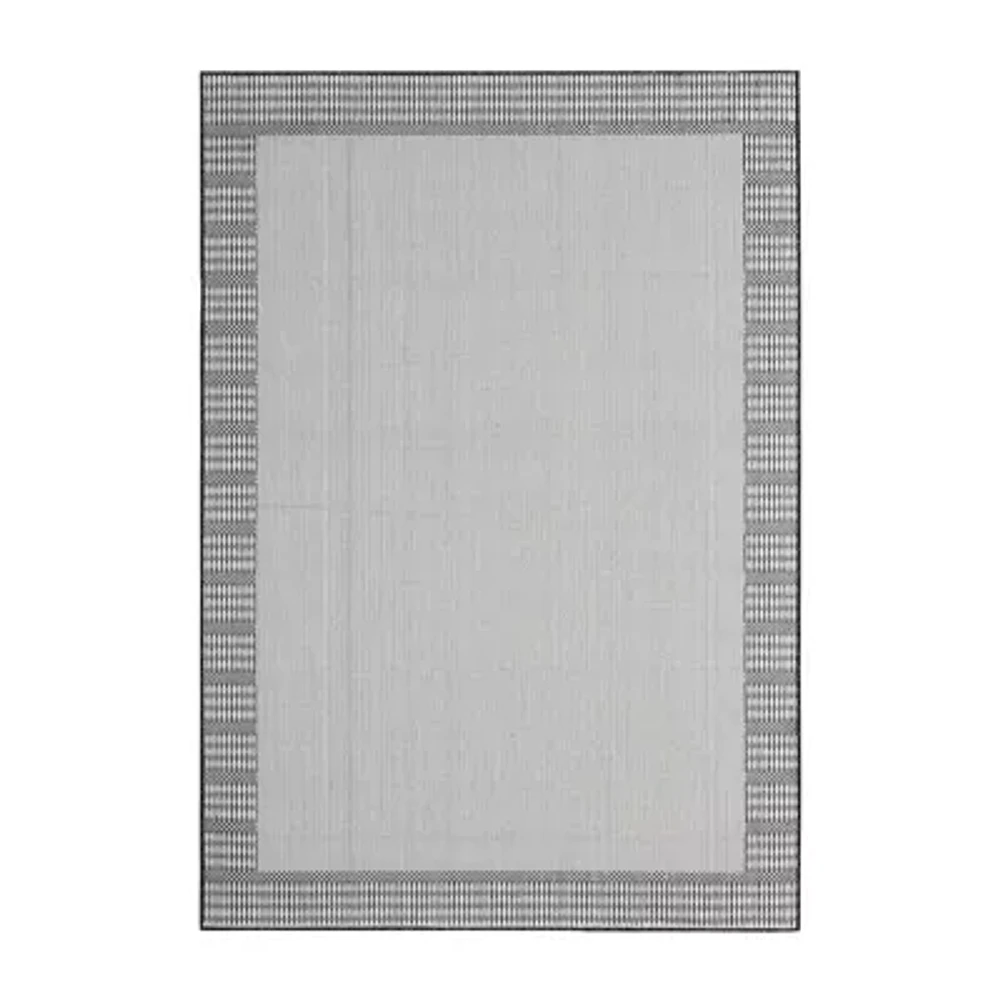 Nicole Miller Country Landry Bordered Outdoor Rectangular Area Rug