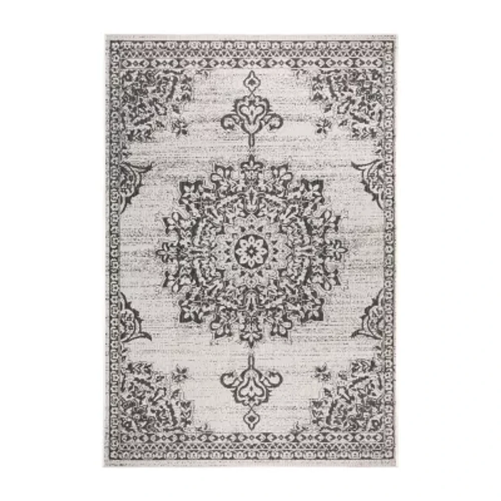 Nicole Miller Country Azalea Medallion UV Protection Washable Indoor Rectangular Area Rug