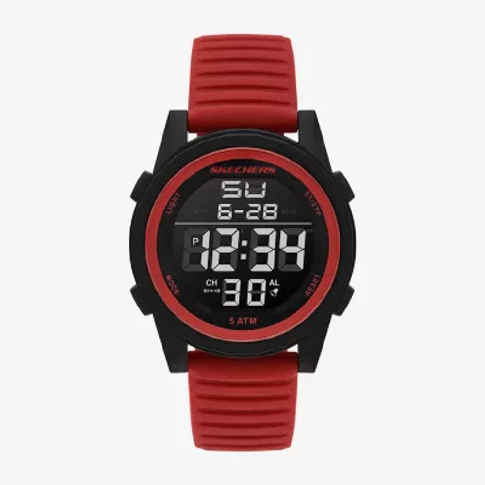 Skechers Mens Red Strap Watch Sr5220