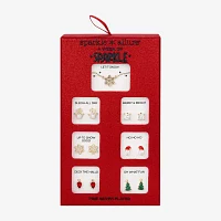 Sparkle Allure A Week Of Sparkle Holiday 7-pc. Cubic Zirconia 14K Gold Over Brass Snowflake Jewelry Set