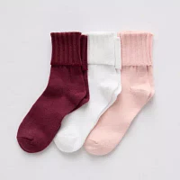 Mixit Essentials Thick Rib 3 Pair Turncuff Socks Womens