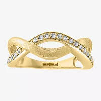 Effy Final Call 2MM 1/5 CT. Natural White Diamond 14K Gold Over Silver Band