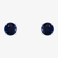 Effy Final Call Genuine Blue Sapphire 14K White Gold 5.5mm Round Stud Earrings