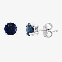 Effy Final Call Genuine Blue Sapphire 14K White Gold 5.5mm Round Stud Earrings
