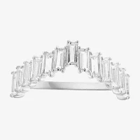 Effy Final Call Womens Genuine White Topaz Sterling Silver Cocktail Ring