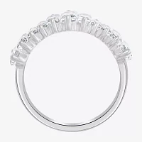 Effy Final Call Womens Genuine White Topaz Sterling Silver Cocktail Ring