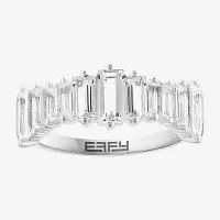 Effy Final Call Womens Genuine White Topaz Sterling Silver Cocktail Ring