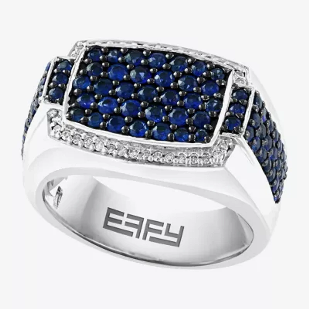 Effy Final Call Mens Genuine Multi Color Stone Sterling Silver Round Fashion Ring