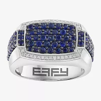 Effy Final Call Mens Genuine Multi Color Stone Sterling Silver Round Fashion Ring