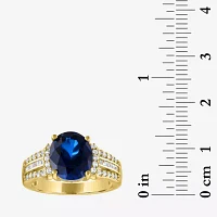 Womens Gemstone 14K Gold Over Silver Oval Cocktail Ring