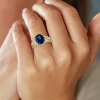 Womens Gemstone 14K Gold Over Silver Oval Cocktail Ring