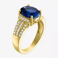 Womens Gemstone 14K Gold Over Silver Oval Cocktail Ring