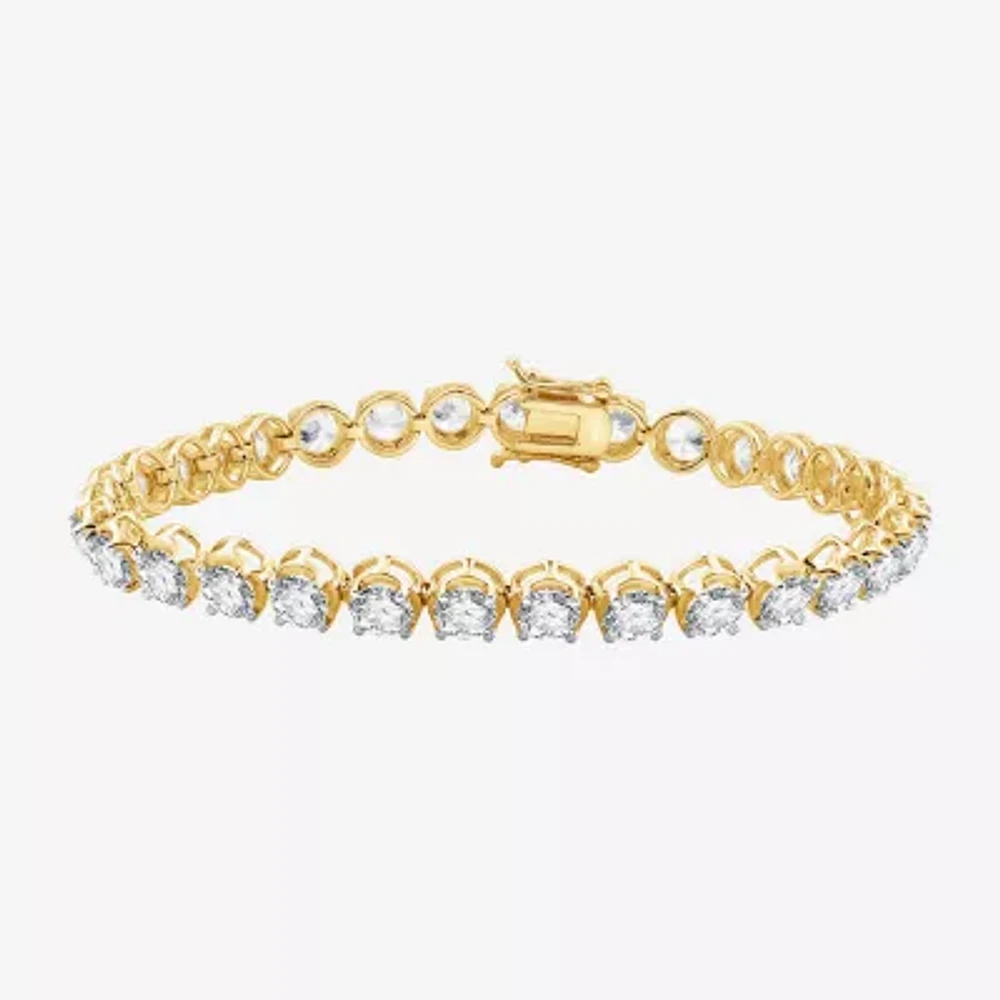 (G / Si1-Si2) 12 Ct.T.W. Lab Grown White Diamond 14K Gold 7.25 Inch Tennis Bracelet