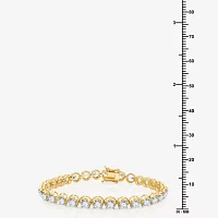 (G / Si1-Si2) 12 Ct.T.W. Lab Grown White Diamond 14K Gold 7.25 Inch Tennis Bracelet