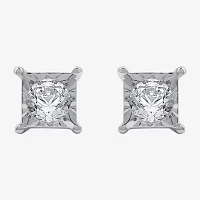 (G / Si1-Si2) 1/3 CT. T.W. Lab Grown White Diamond Sterling Silver Stud Earrings