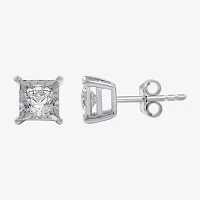 (G / Si1-Si2) 1/3 CT. T.W. Lab Grown White Diamond Sterling Silver Stud Earrings