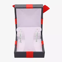 Yes, Please! 1/10 CT. T.W. Natural Diamond 14K Gold Over Silver 26.4mm Hoop Earrings