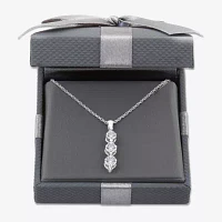 Womens 1/2 CT. T.W. Lab Grown White Diamond Sterling Silver Pendant Necklace