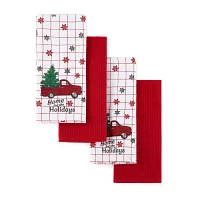 North Pole Trading Co. Christmas Truck 4-pc. Kitchen Towel