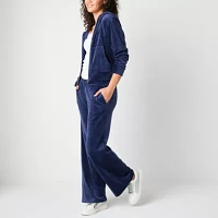 Juicy By Juicy Couture Womens Mid Rise Straight Track Pant-Juniors