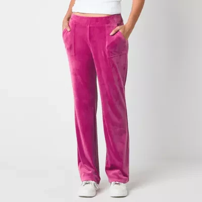 Juicy By Couture Womens Mid Rise Straight Track Pant-Juniors