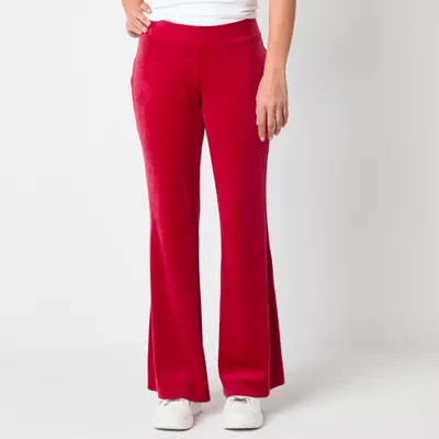 Juicy By Couture Womens Mid Rise Straight Track Pant-Juniors