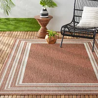 Nicole Miller Country Layla Bordered Outdoor Rectangular Area Rug