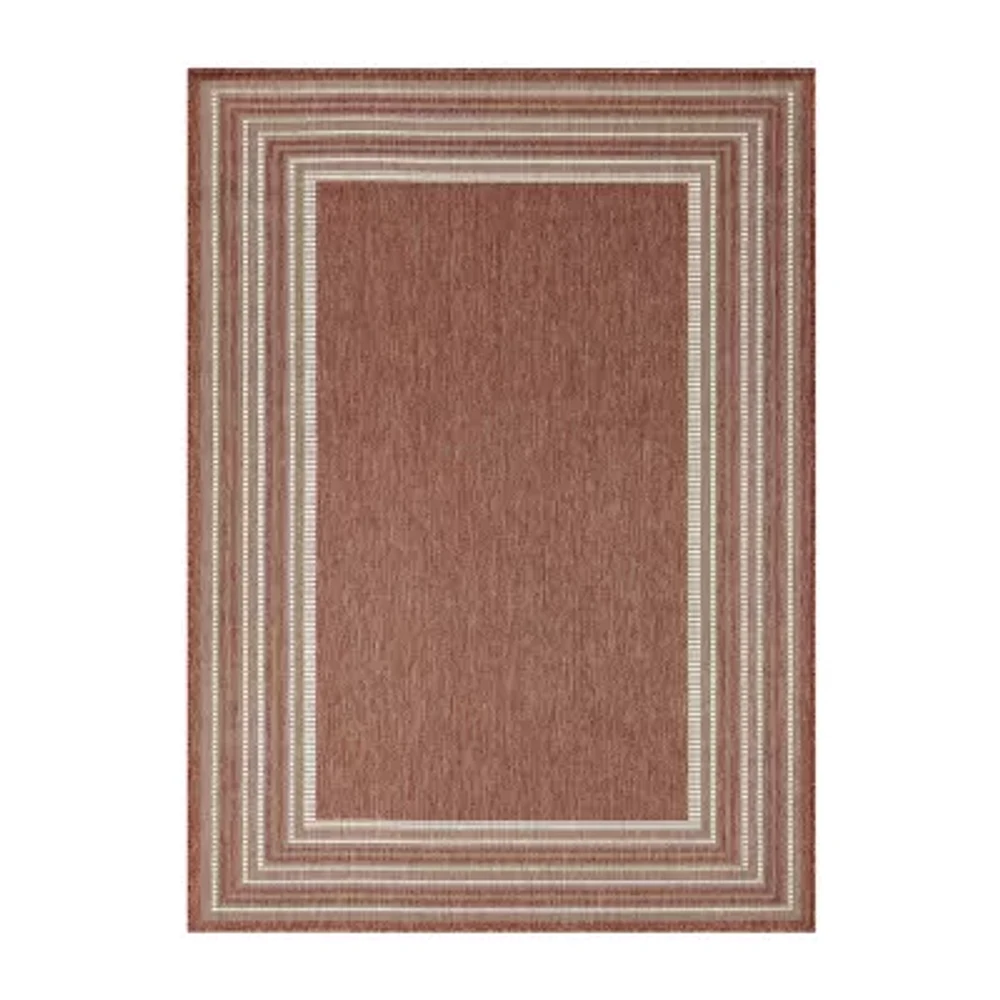 Nicole Miller Country Layla Bordered Outdoor Rectangular Area Rug