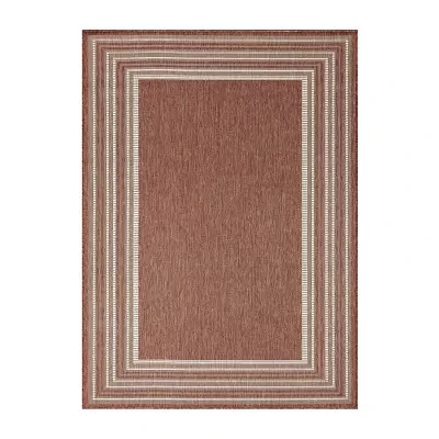 Nicole Miller Country Layla Bordered Outdoor Rectangular Area Rug