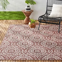 Nicole Miller Country Zoe Damask Outdoor Rectangular Area Rug
