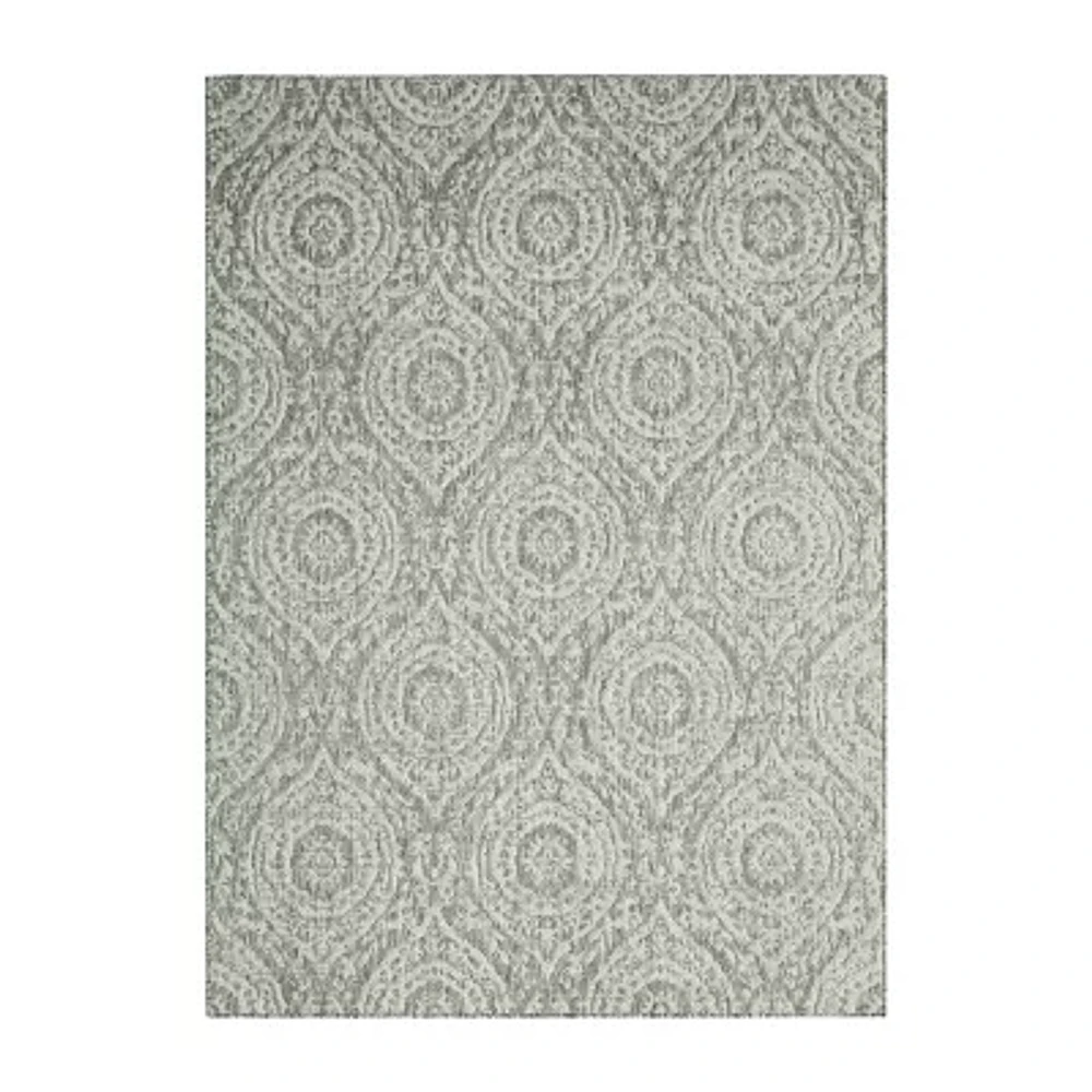 Nicole Miller Country Zoe Damask Outdoor Rectangular Area Rug