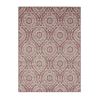 Nicole Miller Country Zoe Damask Outdoor Rectangular Area Rug