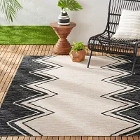 Nicole Miller Sofia Leon Geometric Fade Resistant Washable Outdoor Rectangular Area Rug